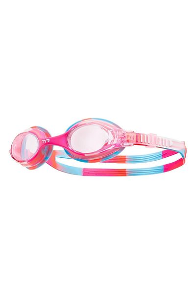 TYR Sport TYR Swimple Tie-Dye Pink/White Children's Swimming Goggles, Children's Training Glasses