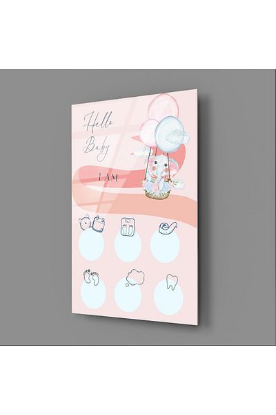 Haydi Dekor Cute Baby Elephant in Flying Balloon Baby Development Board