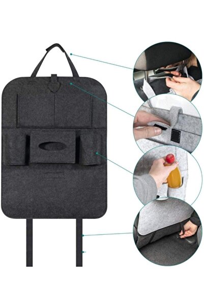 Ankaflex Araba Koltuk Arkası Eşya Düzenleyici Organizer Keçe Çanta Kılıf Araç...