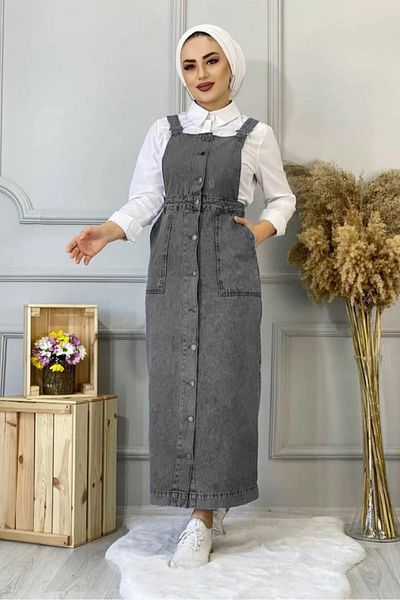 modabirsen أنثراسايت الدينيم Salopet