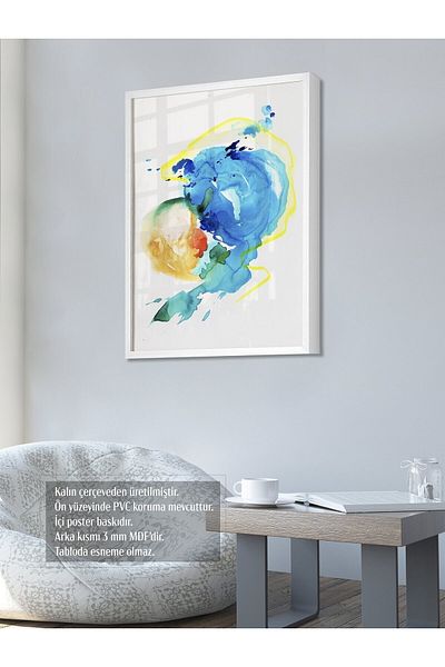 HOMEPACK Μονό ζωγραφική με χοντρό πλαίσιο PVC προστατευμένο σχέδιο Αφηρημένη αφηρημένη ζωγραφική τοίχου TX004