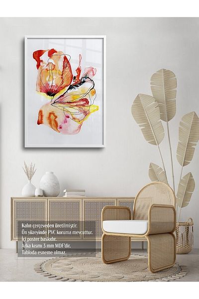 HOMEPACK Μονός πίνακας με χοντρό πλαίσιο PVC προστατευμένο σχέδιο Αφηρημένος αφηρημένος πίνακας τοίχου TX001