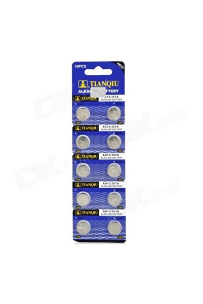 TIANQIU Ag13 Lr44 357a Alkalin Düğme Pil 10'lu