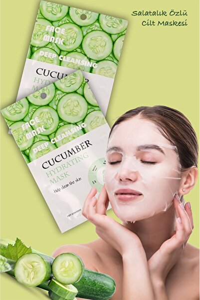 Uniquem Salatalık Özlü Nemlendirici Yüz Bakım Maskesi Cucumber Face Mask Xlm359