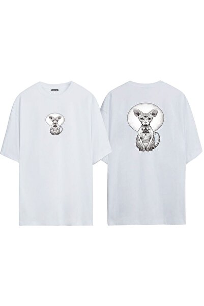 THEWERT Bela Oversize kroj Unisex T-shirt - Bambino Štampano