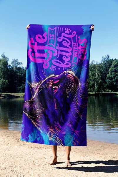 Essential Towel Madaline Mikrofiber Teknolojisi Ile Üretilen Hafif Ve Kum Tut...