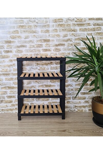 EGN WOODS 4'LÜ AHŞAP AYAKKABILIK ANTRE HOL DÜZENLEYİCİ, ÇİÇEKLİK