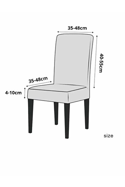 GüzelEvim Tekstil Likralı Pitikare Desen Haki yeşil Renkli Lastikli 6'lı Sandalye Kılıfı