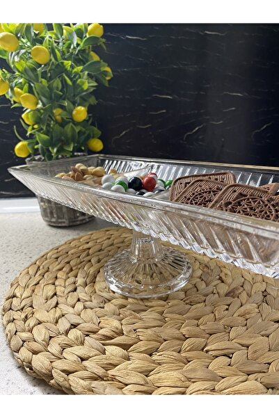 Multiamo Linea Model Glass 3-Part Footed Rectangular Presentation Rack