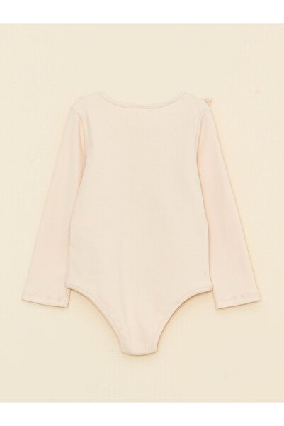 LC Waikiki Crew Neck hosszú ujjú Basic Baby Girl Snap Body