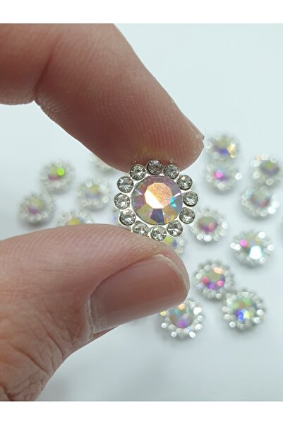 CRYSTALSHOP Taşlı Papatya - 10mm Janjan (50 ADET)