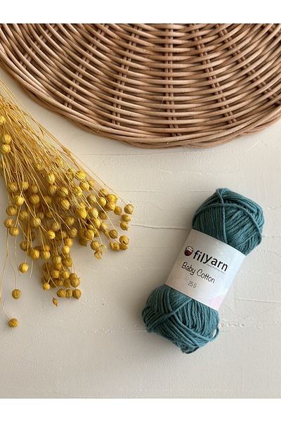 Filyarn Baby Cotton 100% Cotton Punch, Knitted, Amigurumi 25 Gr Cotton Yarn - Light Oil
