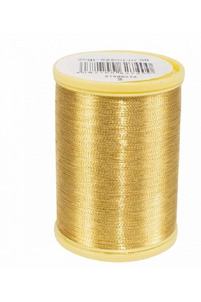 ATMACA TUHAFİYE Anchor Anchor 03No Machine Glitter 25 Gram Large Spool - Machine Embroidery Rope Metallic Size 3 Gold
