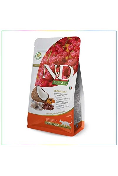 N&D Quinoa Skin Coat Ringa Balığı Kedi Maması 1,5 kg