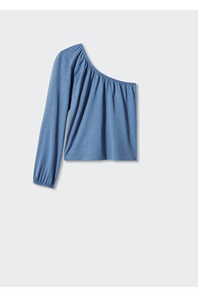 Mango Teen Μπλουζάκι από ασύμμετρο βαμβάκι