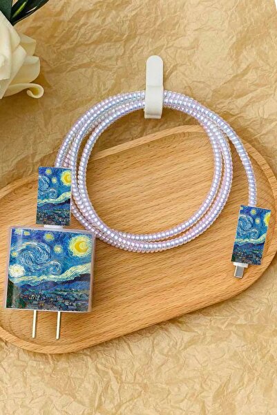 WANNA PROTECT iPhone 18W/20W Uyumlu Sevimli Şeffaf Şarj Başlığı Adaptörü Koru...
