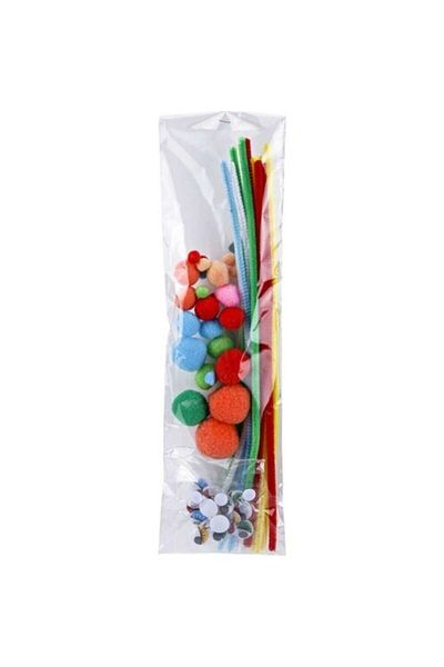 Nova Color Chenille - Pompom - Movable Eye Set Snow-nc-333