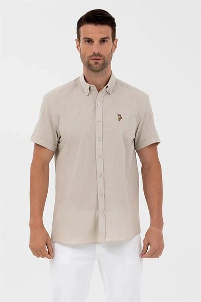 U.S. Polo Assn. U.S.POLO ΚΑΝΟΝΙΚΗ ΕΦΑΡΜΟΓΗ 1570086   ΠΟΥΚΑΜΙΣΟ ΜΑΥΡΟ ΜΑΝΙΚΙ - Η.Π.Α. POLO - ST06588-ΧΡΩΜΑ ΠΕΤΡΑΣ-L