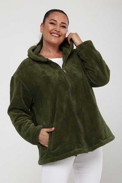 Curvy Trend Μπουφάν Wellsoft με κουκούλα