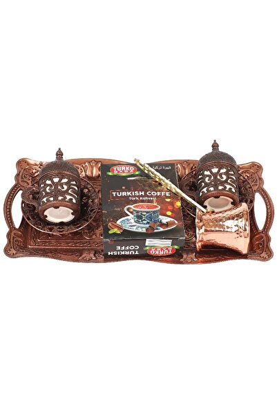 BAZAAR 4 Hediyelik Türk kahvesi Seti - Turkish Coffee Set Antik