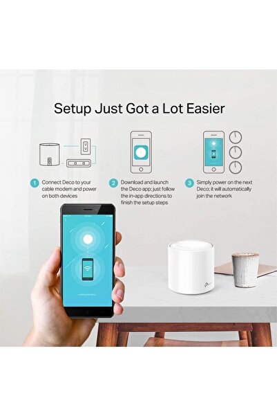 TP-LINK Deco X60 3Lü Wi-Fi 6 Ax5400 Tüm Evi Kapsayan Mesh Wifi Sistemi