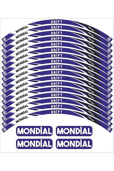 PROMOT MONDİAL DRİFT L JANT ŞERİDİ STİCKER MAVİ