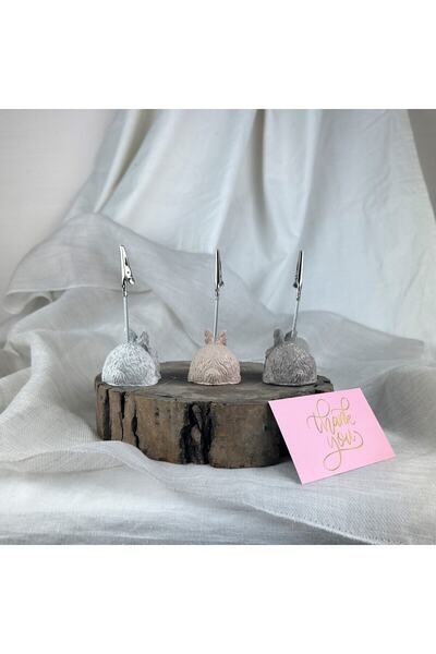 oasis decoration Antique Rabbit 3-Piece Note Holder Set, Photo Holder