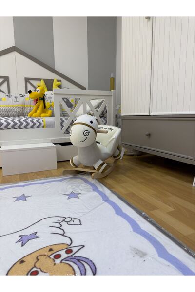 EĞİTİCİ AHŞAPLAR Sevimli Hayvan Figürlü Sallanan Sandalye