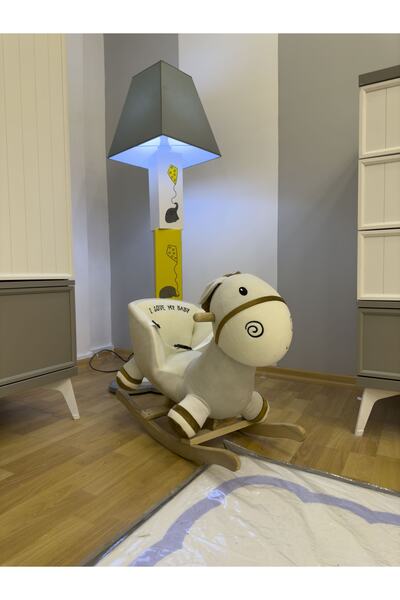 EĞİTİCİ AHŞAPLAR Sevimli Hayvan Figürlü Sallanan Sandalye