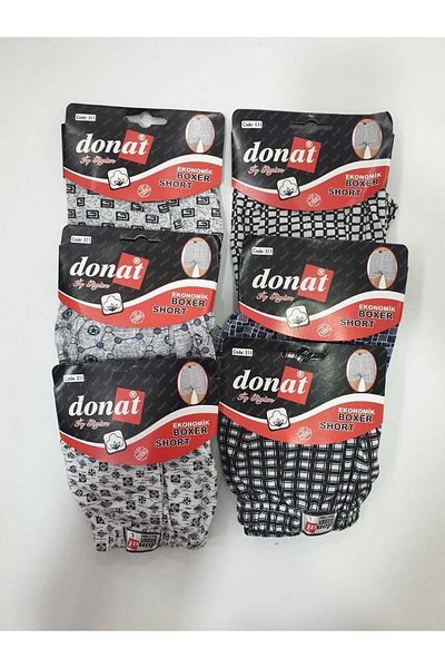 Berrak 6 Pcs Guest Six Dimensional Patterned Economic Equipment Men's Boxers