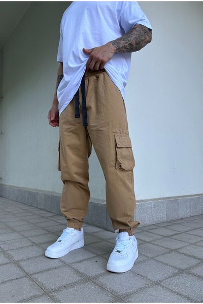 corfixman Baggy Jogger Cargo Παντελόνι με κορδόνια στη μέση Άνετη εφαρμογή