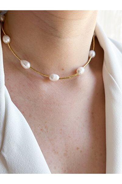 CHARMLUCKY BAROK İNCİ ÇUBUK KOLYE