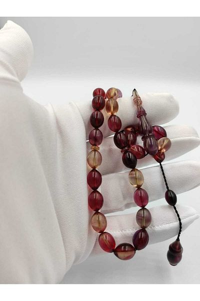 ALTUNTAŞ MASTER WORKWEARING COLOR DECORATION ARPA CUT FIRE AMBER SET SYSTEM TASSEL Rosary