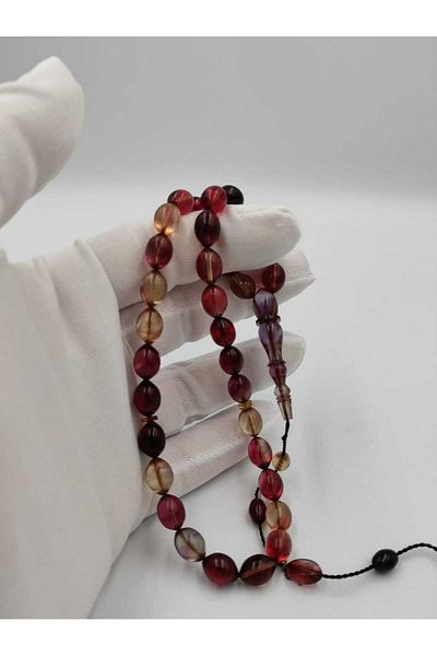 ALTUNTAŞ MASTER WORKWEARING COLOR DECORATION ARPA CUT FIRE AMBER SET SYSTEM TASSEL Rosary