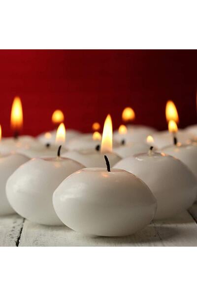 a&p 24 'lü Beyaz Renk Suda Yüzen Mum