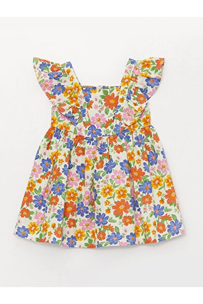 LC Waikiki LCW Baby - Strappy Square Collar Printed Baby Girl Dress