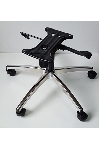 YILDIZSİT Makam Sandalyesi Krom Ayağı Çap 70 Cm 100 Lük Siyah Pistonlu Çift K...