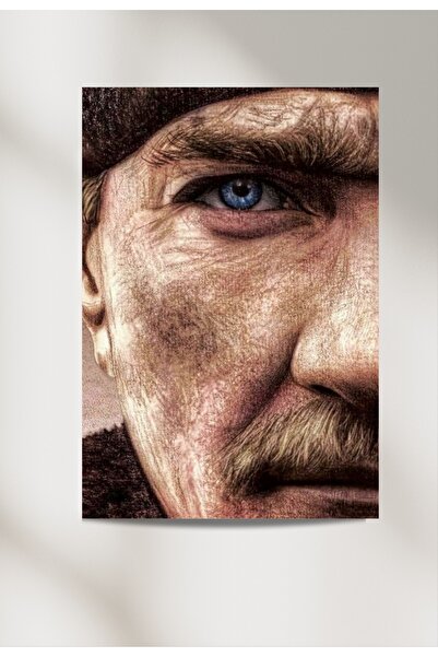 Genel Markalar Atatürk Göz Detay 35x50 Poster Duvar Posteri BRANDA BASKI UZUN ÖMÜRLÜ