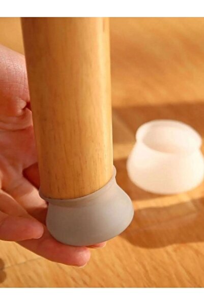 Fashion Base Masa Ve Sandalye Ayak Koruyucu Beyaz Silikon 12 Adet