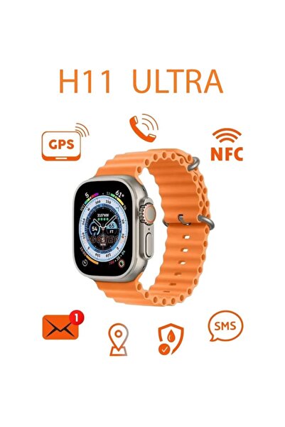 COOYEE H11 Ultra Plus Aktif Pusula Oyun Modu 2023 49mm Vidalı 2.02 Inç Smartw...