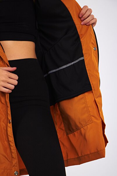 Moda Tuğram Мікро гірчиця Midi Дощовик і вітровка