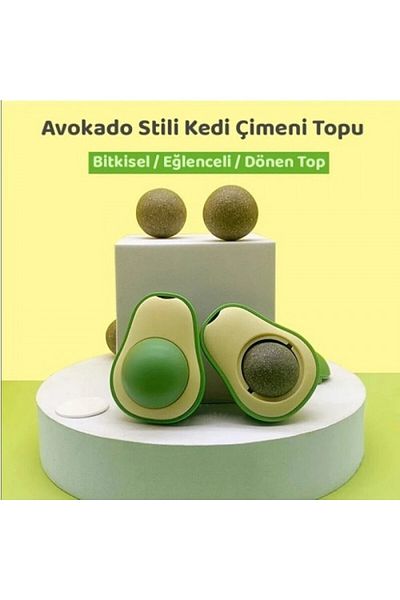 pekial Green Mayn Avocado Catnip Cat Grass Ball and Mint Toy