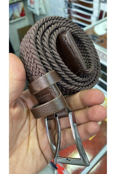 Bosskan Brown Elastic Knitted Belt
