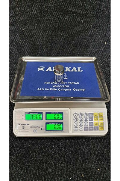 Demirtaş Tartı ADAKAL Fiyat Hesaplamalı Manav Market Terazisi 40 Kg 2 Gr 2 YI...