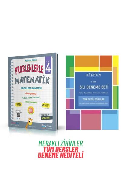 Üçgen Yayıncılık 4 Problemlerle Matematik + Bilfen 4. Sınıf 6'lı Deneme Seti ...