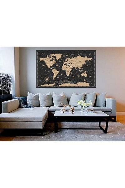 HDART Soyut Modern Dünya Haritası Haritaları Harita Tablo Tablosu