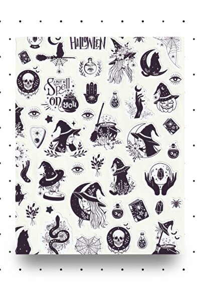 NUNUKİ مجموعة ملصقات الهالوين من Nunuki ملصق الهالوين السحري الغامض NSTI0039