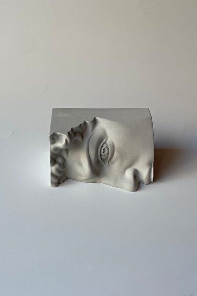 sin istanbul David Büst Heykel Biblo Gri