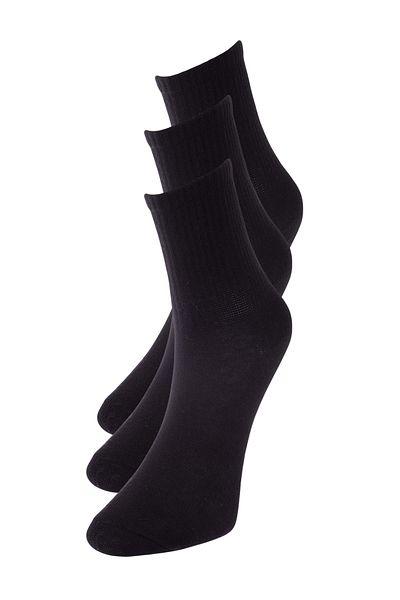 Trendyol Collection Черно-бели 6 пакета памучни плетени чорапи с шнур THMAW24CO00022