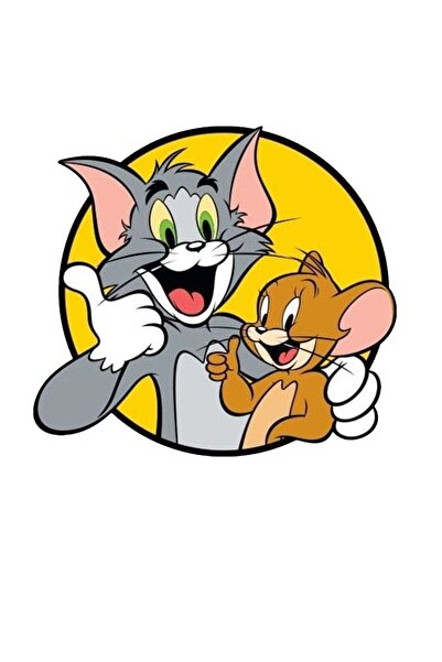 MegaSticker Kedi Ve Fare Araba, Motorsiklet, Kask, Laptop,cam Sticker 14x13 Cm